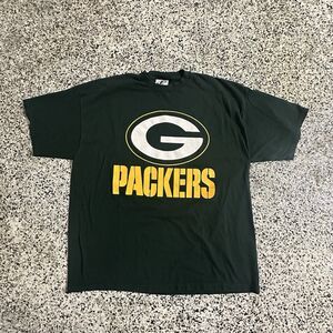 Vintage Logo Athletic Green Bay Packers Shirt Mens 2XL 00's Y2K Spellout